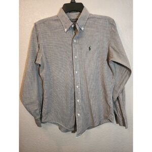 Ralph Lauren Children's Boys Plaid Dress Shirt Size 18 Long Sleeve Button Down